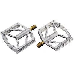 KCNC Pedia Platform Pedals - Stainless Steel Axle - Silver