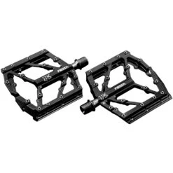 KCNC Pedia Platform Pedals - Titanium Axle - Black