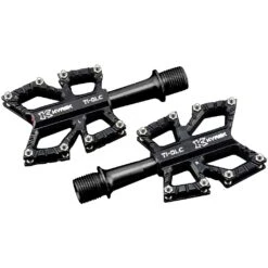 KCNC Slim Road Kyrex Platform Pedal With Titanium Axle - Black