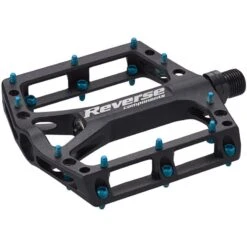 Reverse Components Black ONE MTB Flat Pedals - Black/light Blue