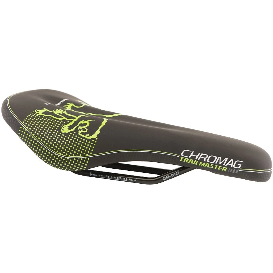 CHROMAG Trailmaster DT Saddle - Black/green 1 CHROMAG Trailmaster DT Saddle - Black/green