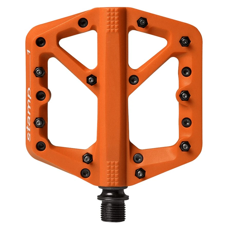 Crankbrothers Stamp 1 Small Flat Pedal - Splash Edition - Orange 1 Crankbrothers Stamp 1 Small Flat Pedal - Splash Edition - Orange