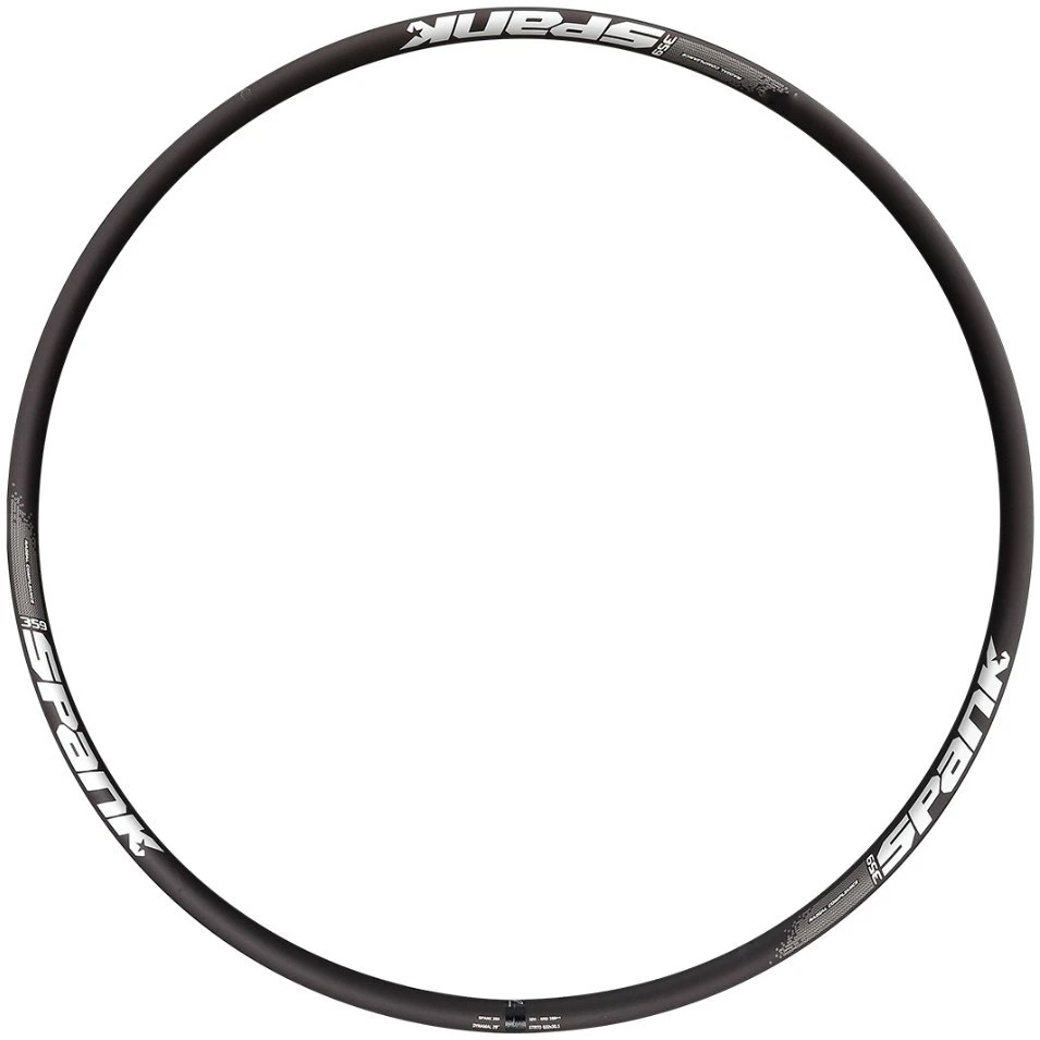 Spank 359 Bead Bite 27.5 Inches MTB Rim - 28 Holes - Shotpeen Black / White 2 Spank 359 Bead Bite 27.5 Inches MTB Rim - 28 Holes - Shotpeen Black / White - Afbeelding 2