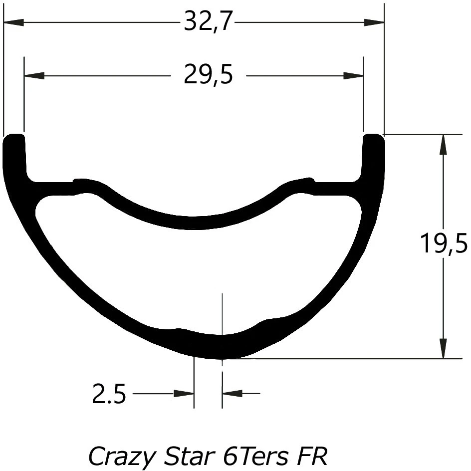 DUKE Crazy Star 6TERS Front Rim 29" - 28 Holes 2 DUKE Crazy Star 6TERS Front Rim 29" - 28 Holes - Afbeelding 2
