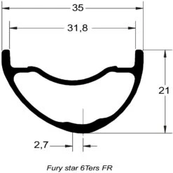 DUKE Fury Star 6TERS Front Rim 29" - 28 Holes -Crankbrothers Verkoop 369407 02 d 797524