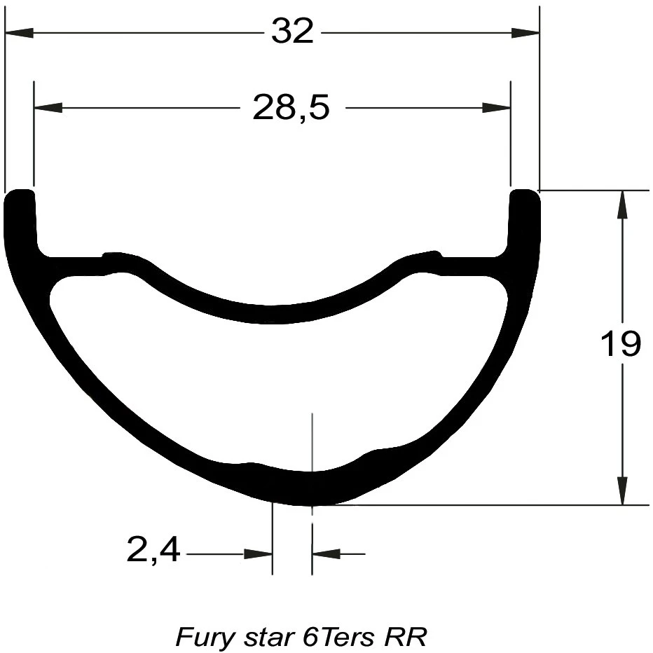 DUKE Fury Star 6TERS Rear Rim 29" - 28 Holes 3 DUKE Fury Star 6TERS Rear Rim 29" - 28 Holes - Afbeelding 3