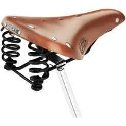 BROOKS ENGLAND Brooks Flyer Short Bend Leather Saddle - Honey -Crankbrothers Verkoop brooks flyer short bend leather saddle honey 2 1334901
