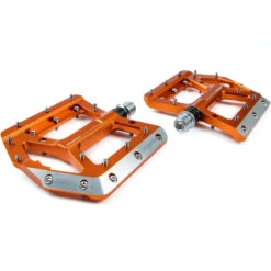 CUBE SLASHER Flat Pedals - X Actionteam - Orange -Crankbrothers Verkoop cube slasher x actionteam orange side double 1293179
