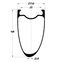 DUKE Baccara 48C SLS2 Ultra Carbon Rim - Tubeless / Disc - 21-622 / 2mm Offset - 24 Spoke Holes -Crankbrothers Verkoop duke baccara 48c sls2 ultra carbon rim 3 1089218 1