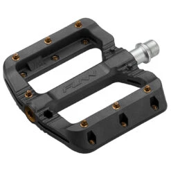 Funn Black Magic Flat Pedals - Orange Pins