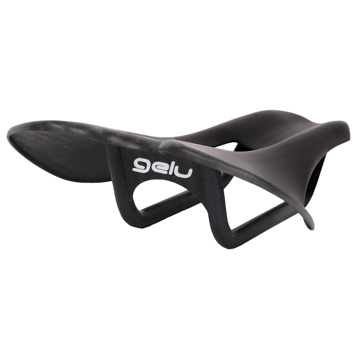 Gelu E1 Carbon Saddle - Black Logos 4 Gelu E1 Carbon Saddle - Black Logos - Afbeelding 4
