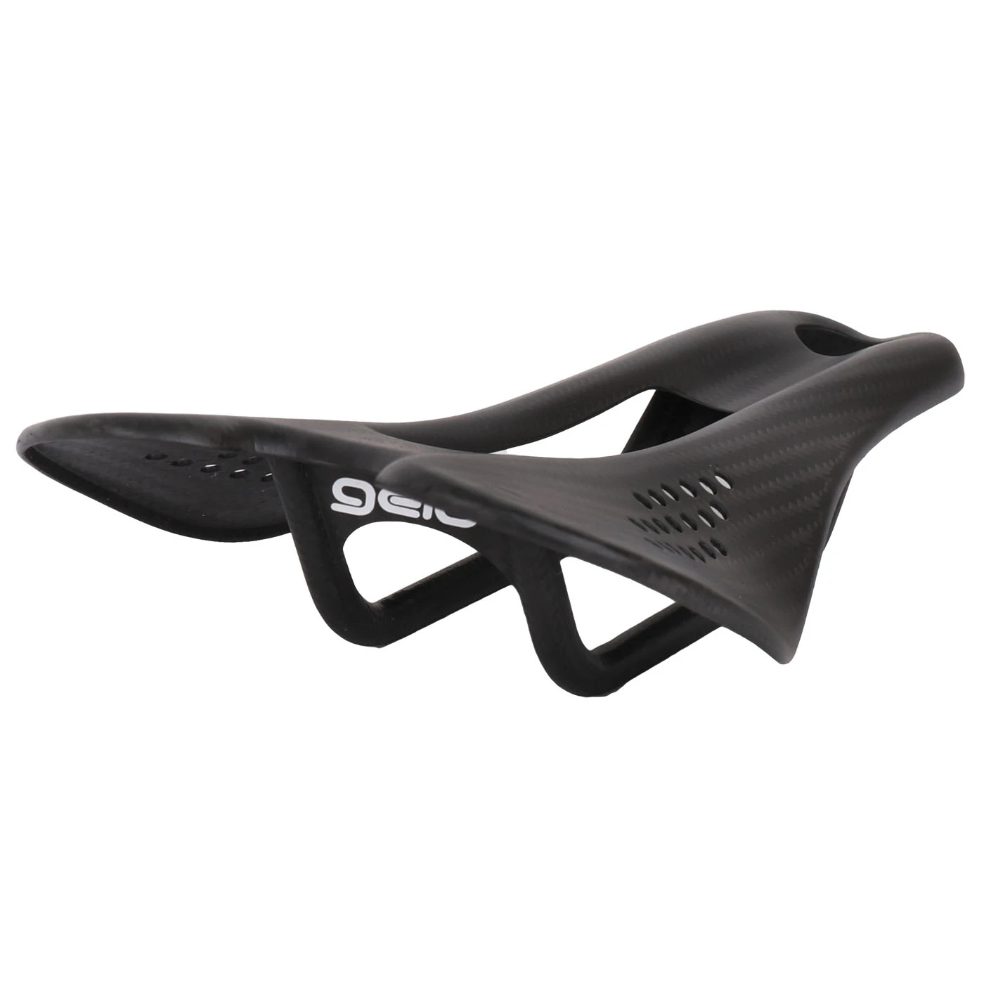 Gelu P3 Carbon Saddle With Punctured Top - Black Logos 3 Gelu P3 Carbon Saddle With Punctured Top - Black Logos - Afbeelding 3