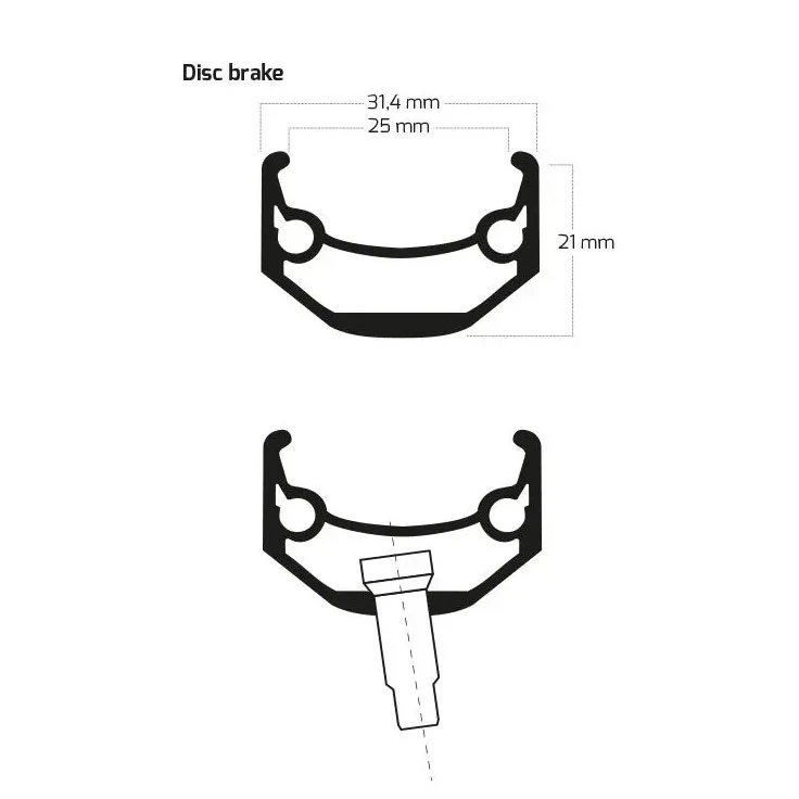 Ryde Andra 40 - 20 Inch Disc Clincher Rim - Black 3 Ryde Andra 40 - 20 Inch Disc Clincher Rim - Black - Afbeelding 3