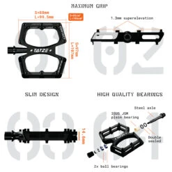 Tatze CONTACT CNC - MTB Flat Pedals - Large - Orange -Crankbrothers Verkoop tatze contact cnc large 7 1295766