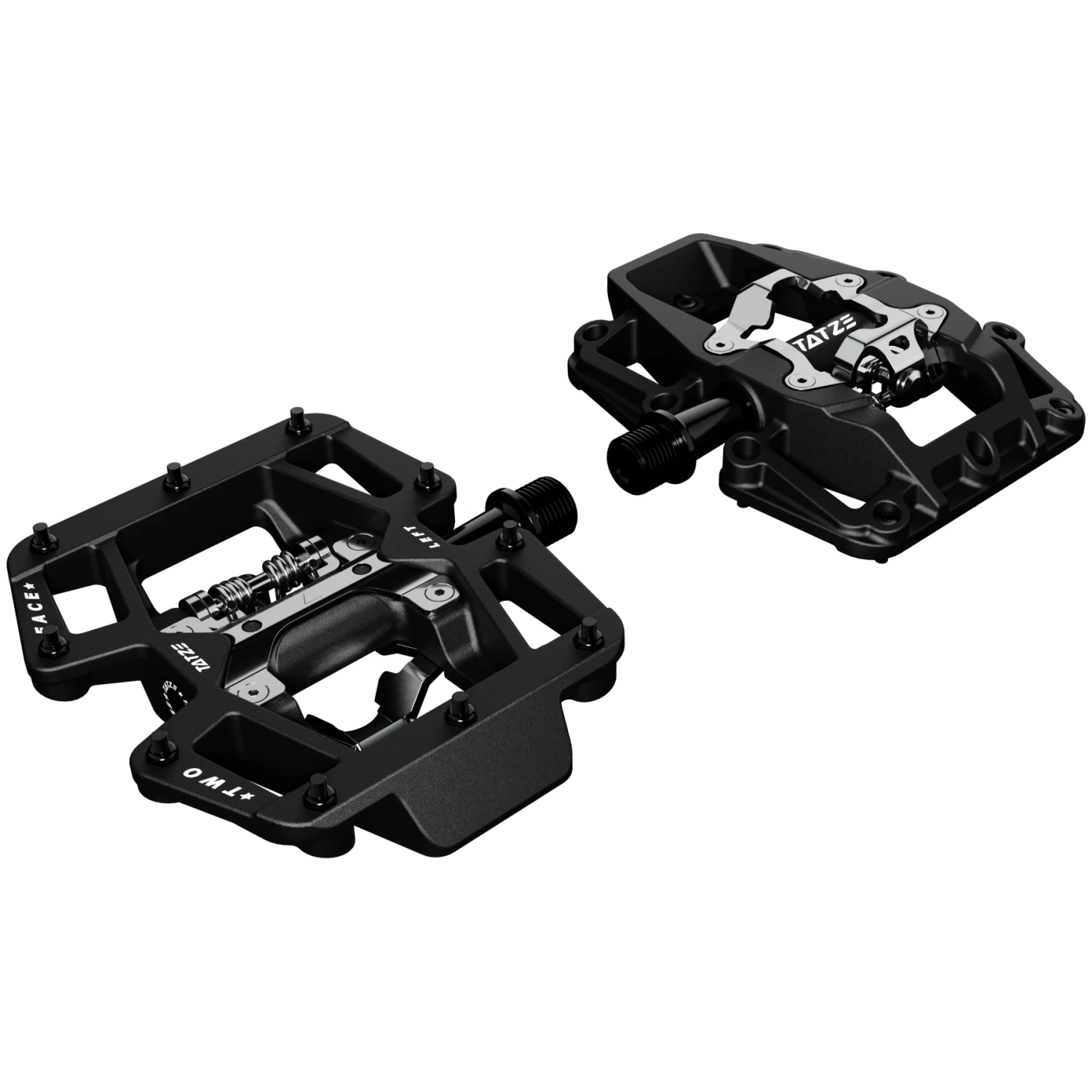Tatze TWO-FACE COMPOSITE MTB Combined Pedals - Black 1 Tatze TWO-FACE COMPOSITE MTB Combined Pedals - Black